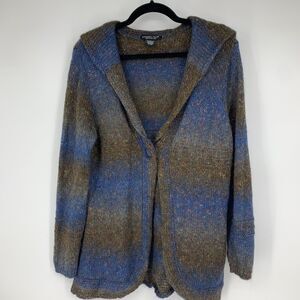 Reference Point Women Large Shawl Collar Cardigan Sweater Alpaca Blend Fisherman